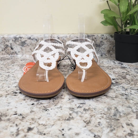 NWT Wonder Nation Criss-Cross Braided Sandals Girl's Shoes - Picture 6 of 7